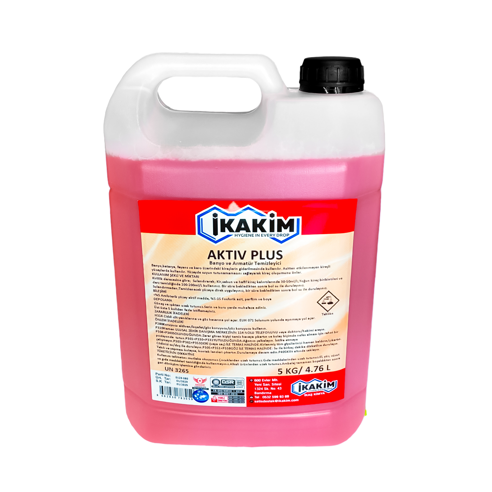 Aktiv Plus Banyo Armatür Batarya Temizlik Sıvısı 5 kg