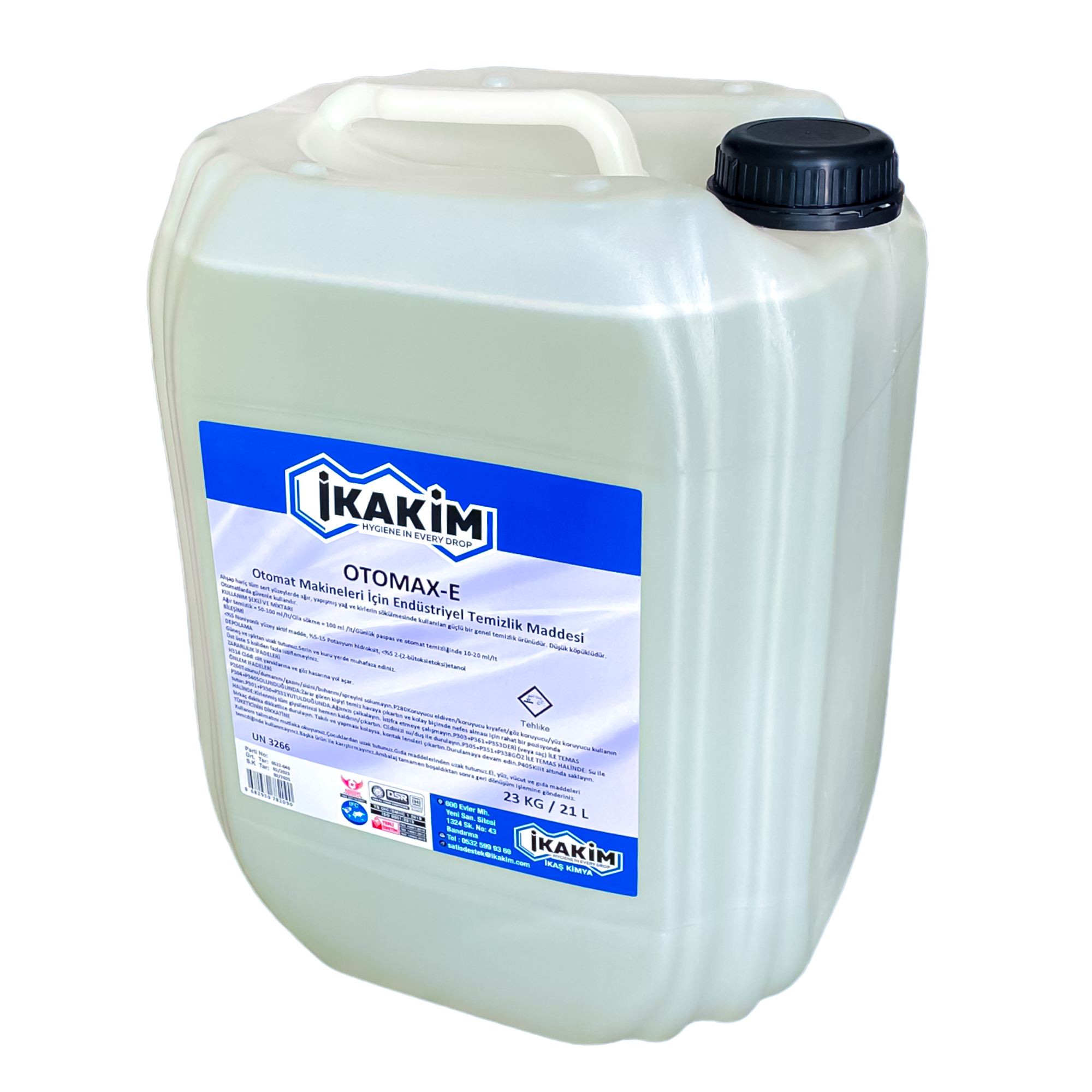 OTOMAX-E Otomat Makineleri Endüstriyel Temizlik Sıvısı 23 kg