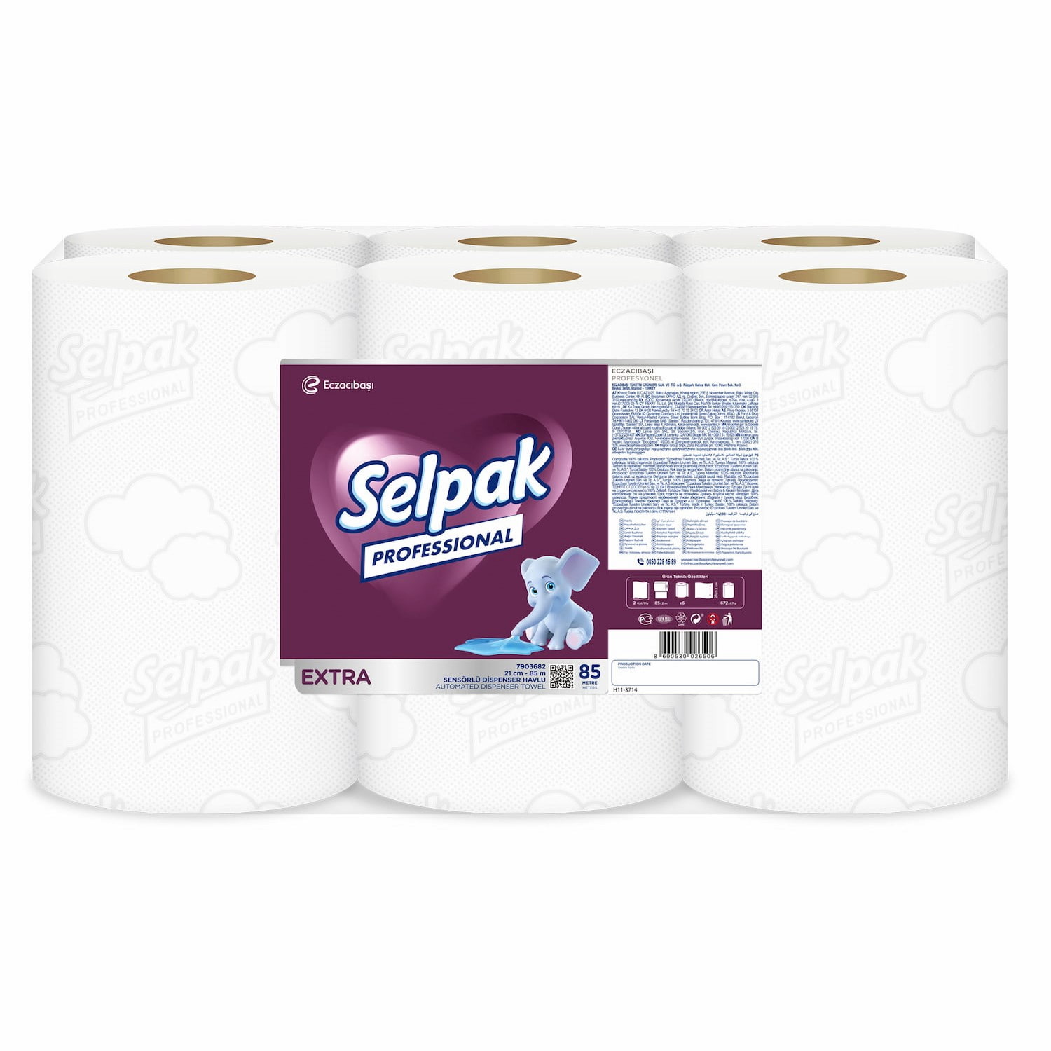 Selpak Professional Extra Sensörlü Havlu 85 mt 6 lı