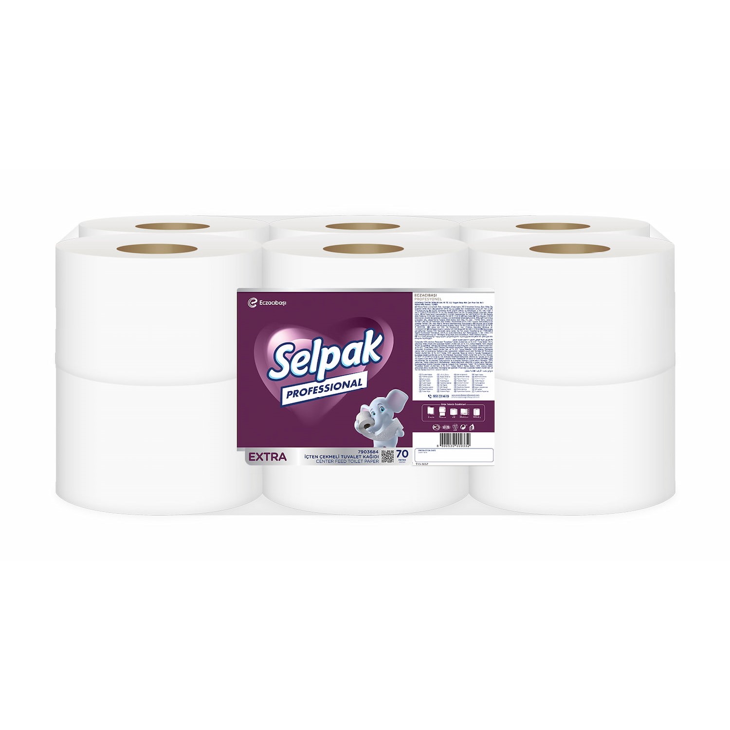 Selpak Professional Extra İçten Çekmeli Tuvalet Kağıdı 70 metre 12 li